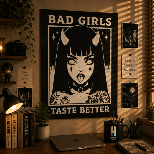 Bad Girls Gothic Art Poster