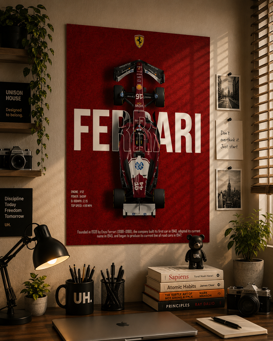 Ferrari Formula 1 Racing Poster