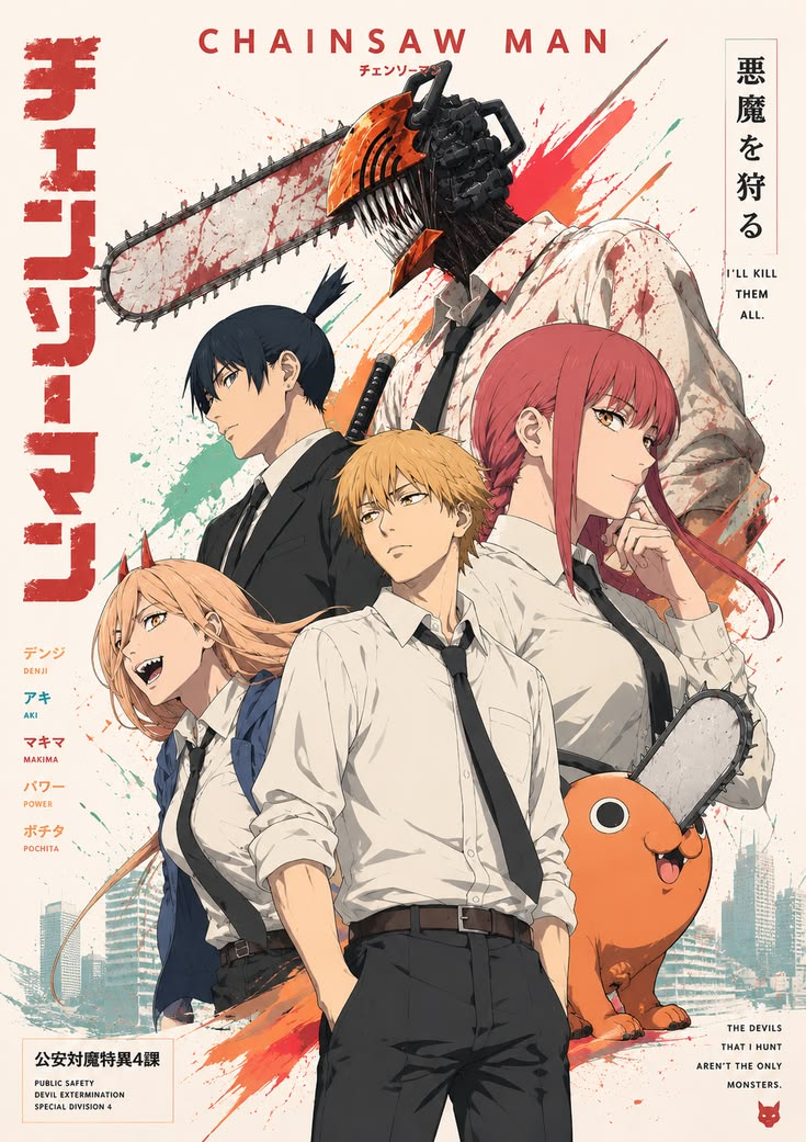 Chainsaw Man Team Poster
