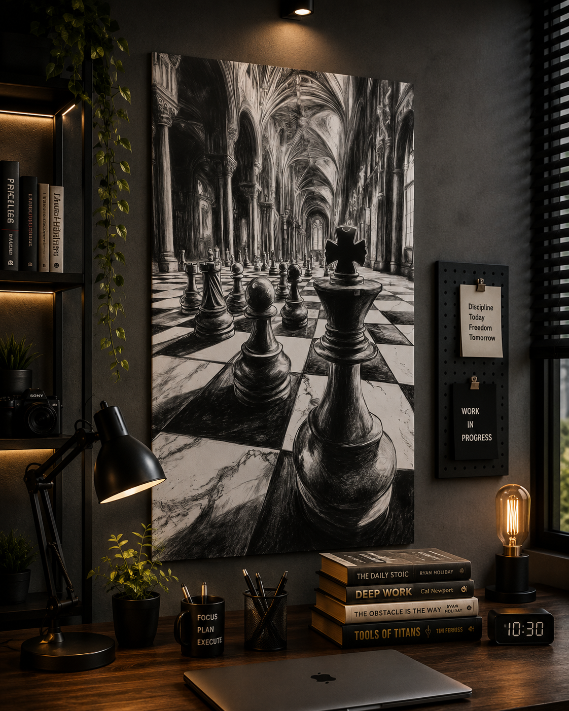 Cathedral Chess Artwork Poster