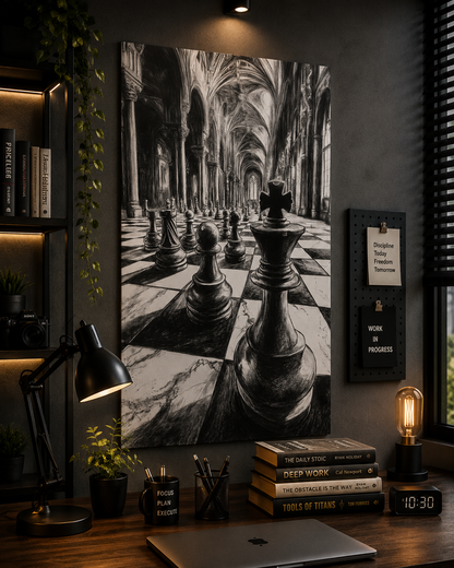 Cathedral Chess Artwork Poster