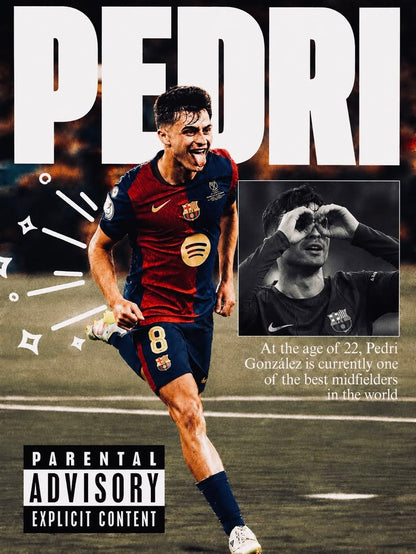 Pedri Barcelona Wonderkid Poster