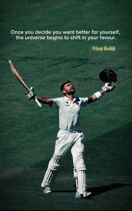 Virat Kohli Motivation Quote Poster