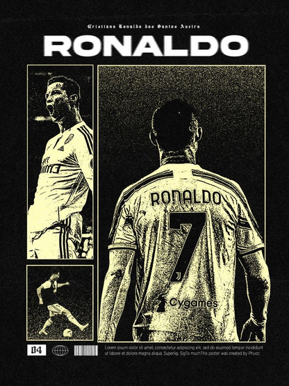 Cristiano Ronaldo Vintage Poster