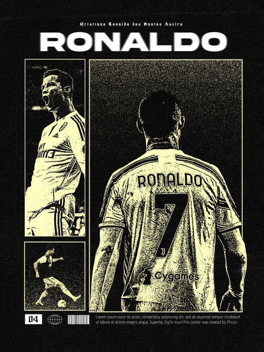 Cristiano Ronaldo Vintage Poster
