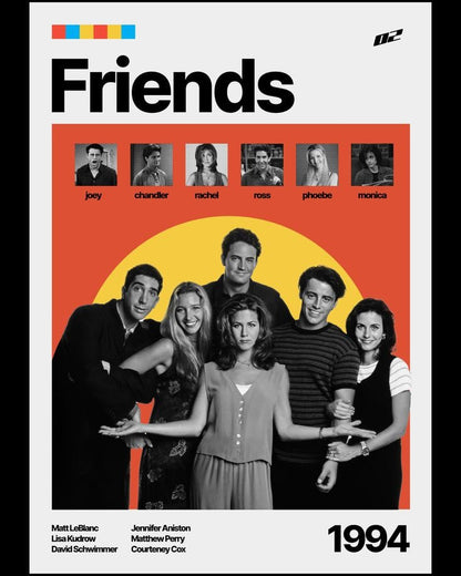 Friends 1994 Cast Poster