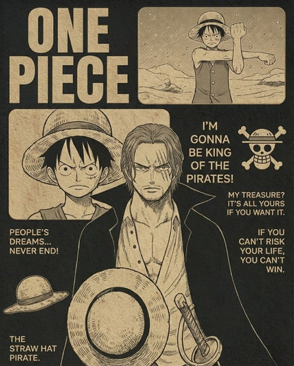 One Piece Luffy & Shanks Poster
