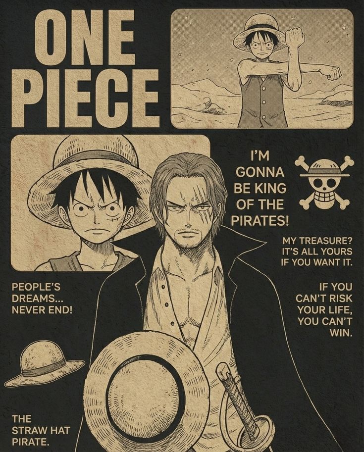 One Piece Luffy & Shanks Poster