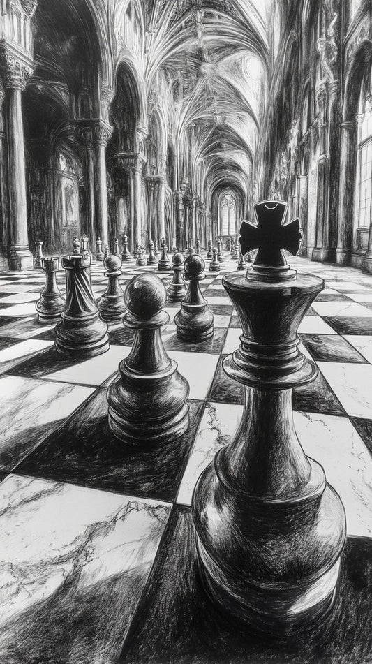 Cathedral Chess Artwork Poster