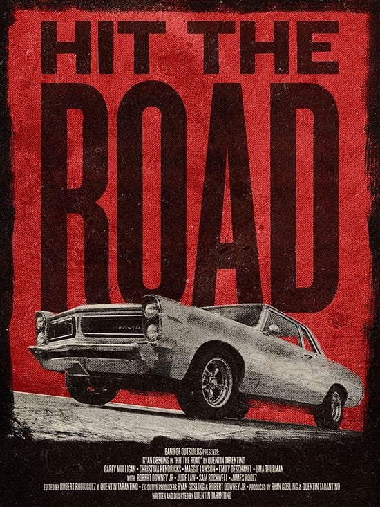 Hit The Road Classic Muscle Car Poster