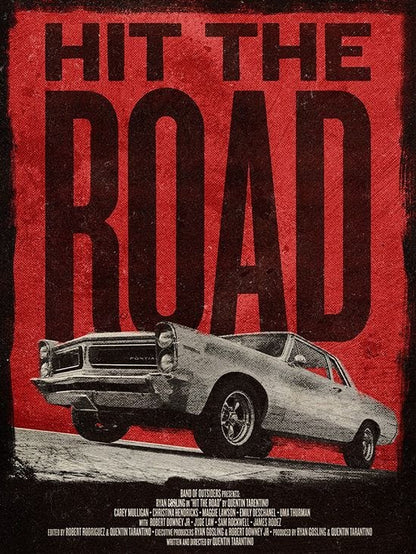 Hit The Road Classic Muscle Car Poster