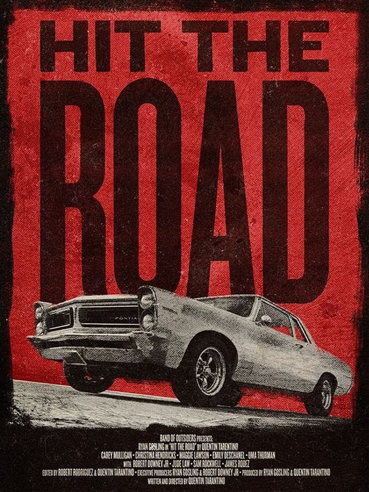 Hit The Road Classic Muscle Car Poster