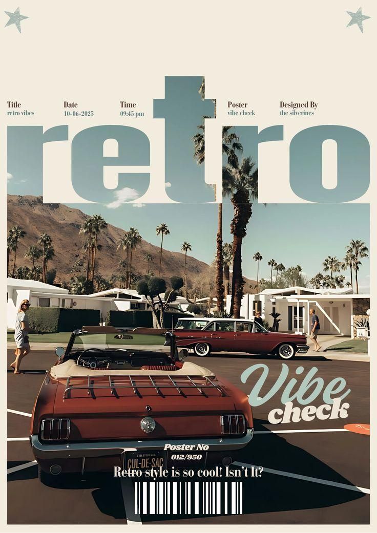 Retro Vibes Classic Car Poster