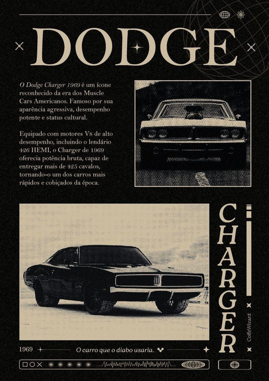 1969 Dodge Charger Rain Poster