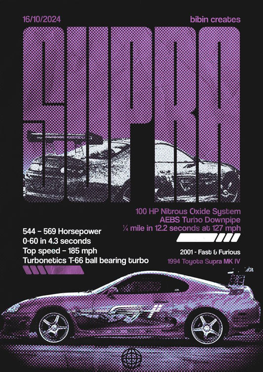 Toyota Supra Fast & Furious Poster
