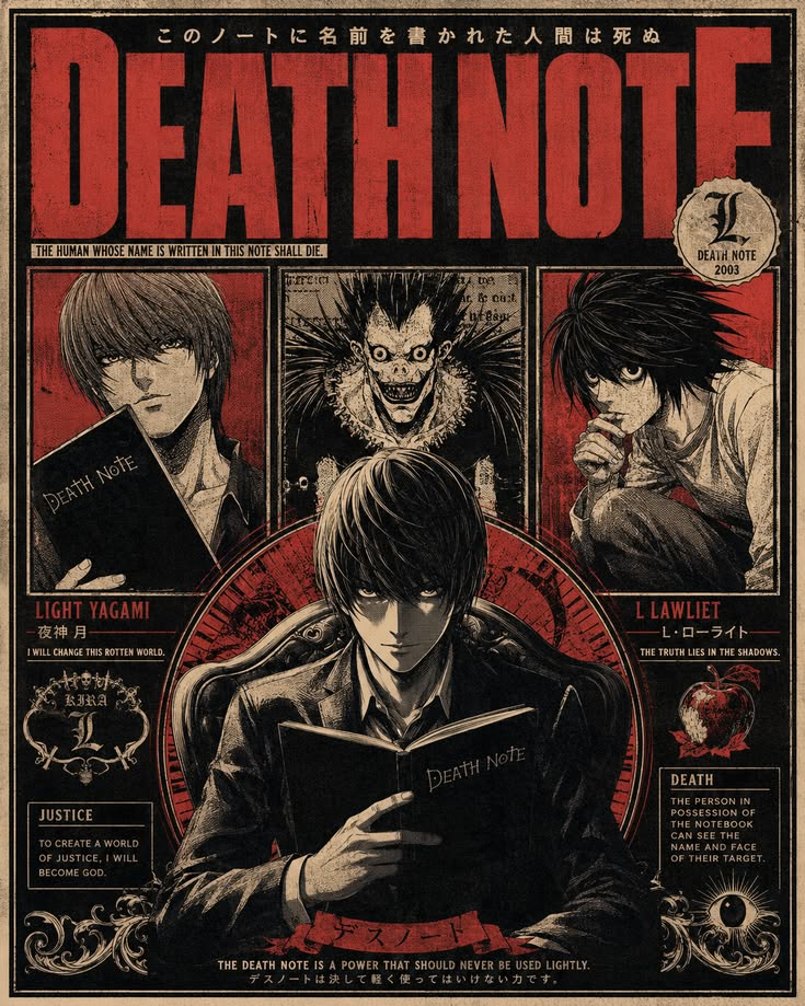 Death Note Vintage Poster